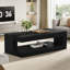 Table basse 47,24 "rectangulaire pour le salon, table d'appoint 2 niveaux avec rangement-1156399616