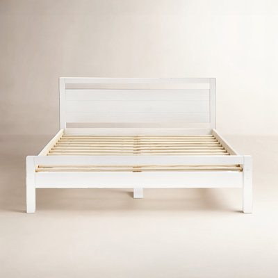 Loft Solid Wood Panel Bed