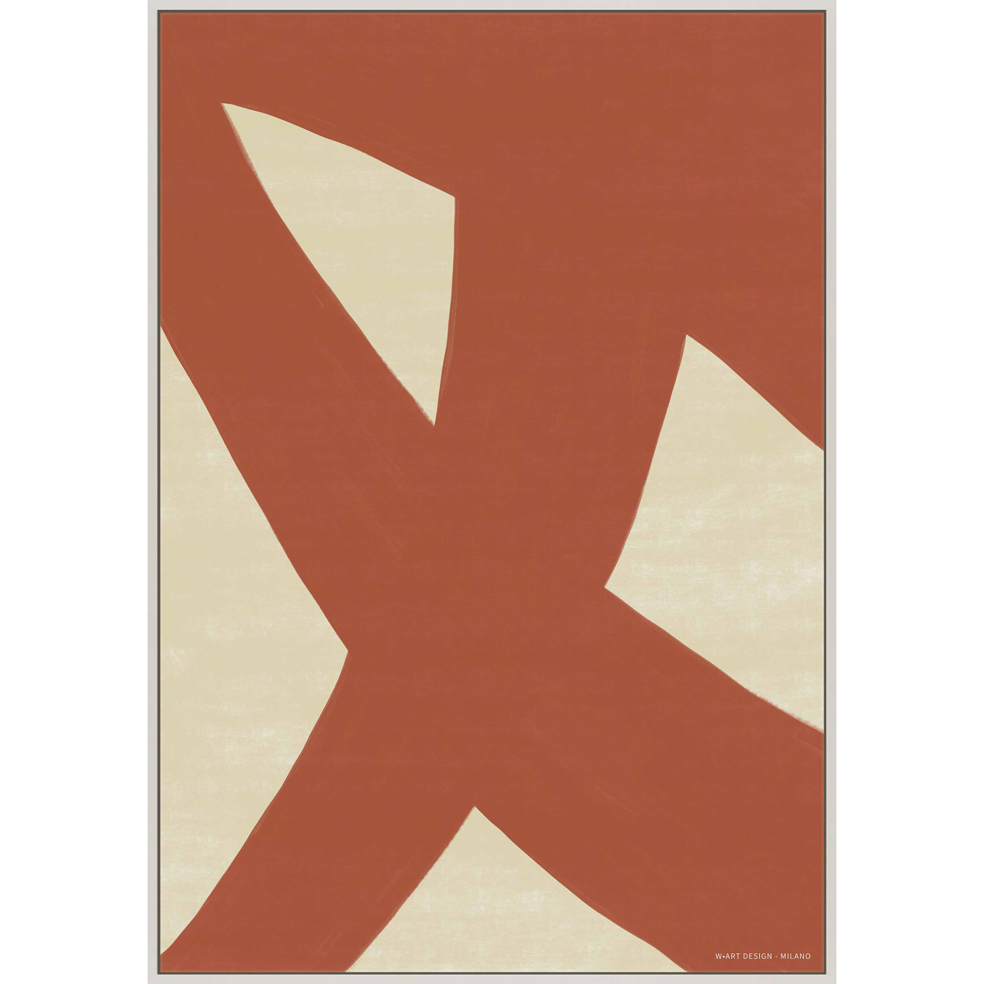 Depner Form & Fusion 3, 50" H x 35" W x 1.25" D, White Framed Canvas