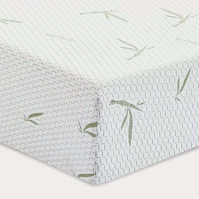 Double matelas en mousse viscoélastique avec housse infusée en rayonne de bambou, Lit simple, 10"