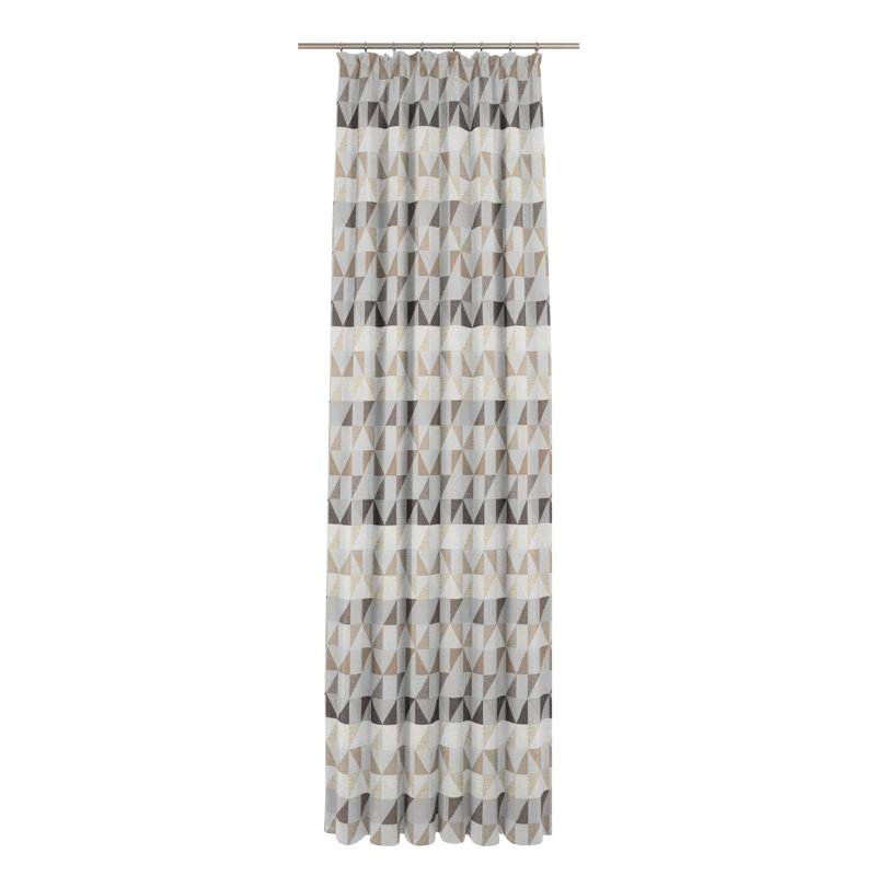 Bernd Room Darkening Single Panel, 132cm Width x 225cm Drop, Brown, grey and beige