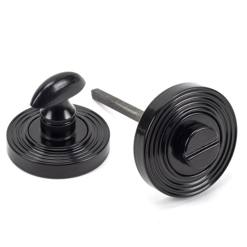 Concealed, Beehive Thumbturn 2 Piece Door Accessory Set, Black