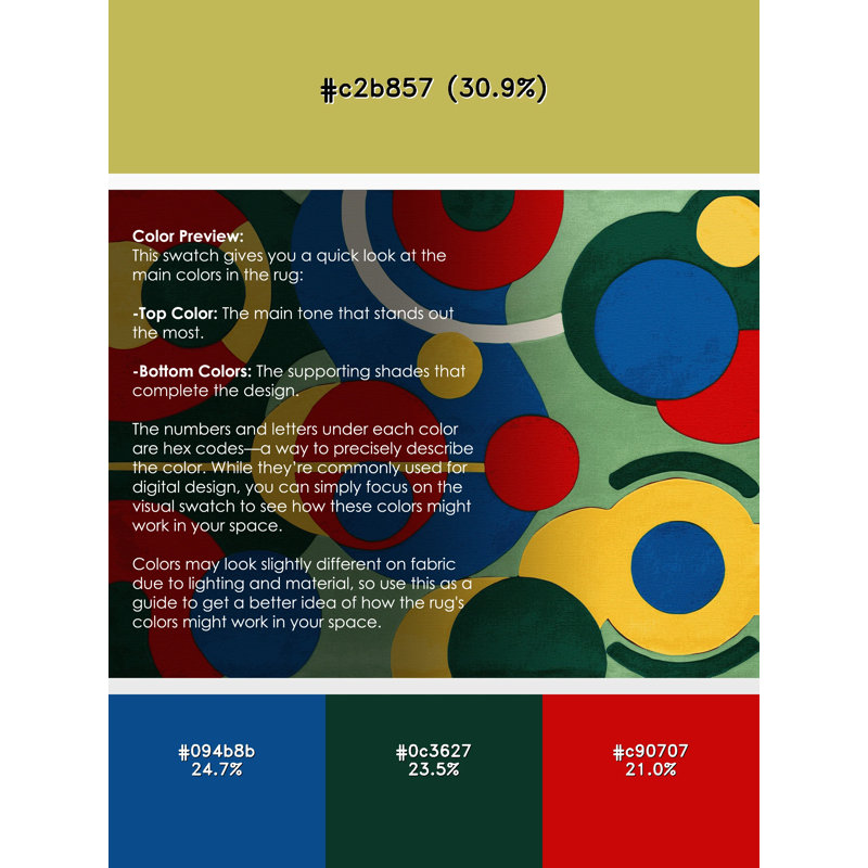 Zesty Rhythm Rug, Round 5'