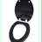 UltraClean Elongated Toilet Seat with Quick-Release Hinges - Black