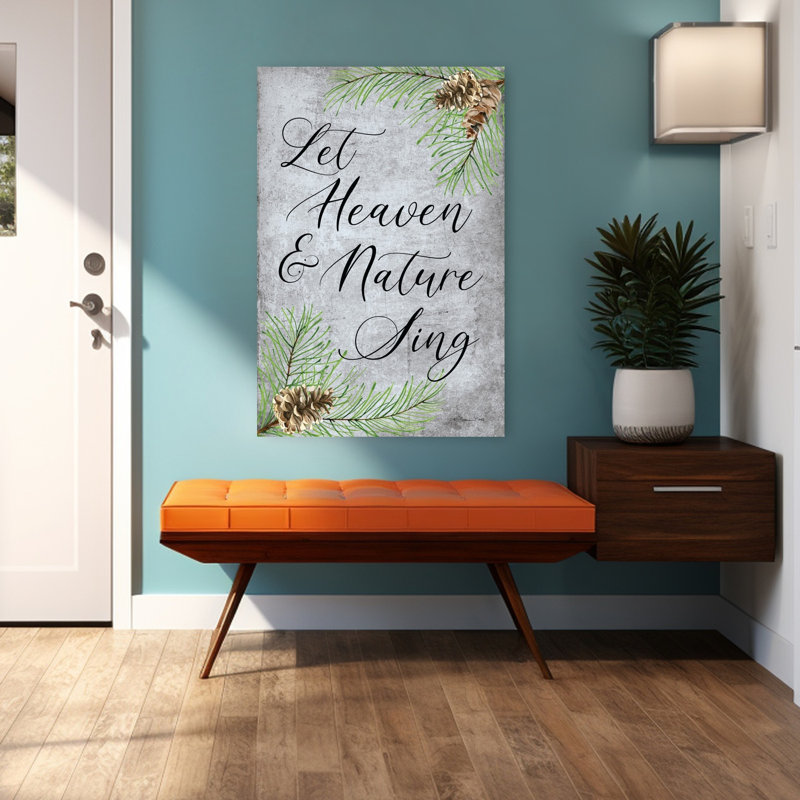 «Let Heaven Nature Sing», art contemporain de pin abstrait, H 48 po x l 32 po