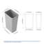 Poubelle de cuisine ouverte en plastique Dowell-101011124