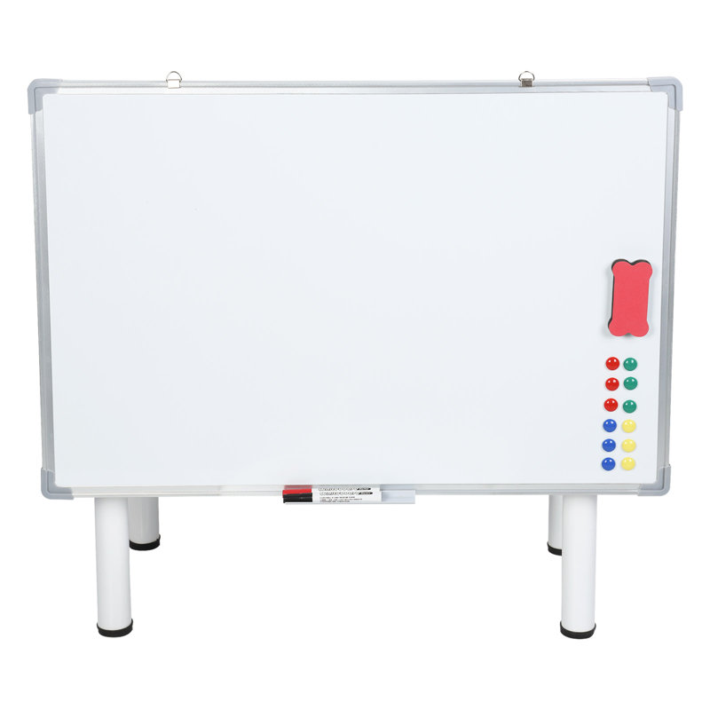 Tableau blanc mobile magnétique effaçable à sec à double face, tableau blanc magnétique réversible autoportant