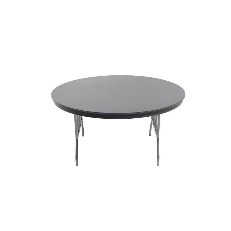 Table pliante circulaire en plastique, H 29 po x L 60 po x l 60 po