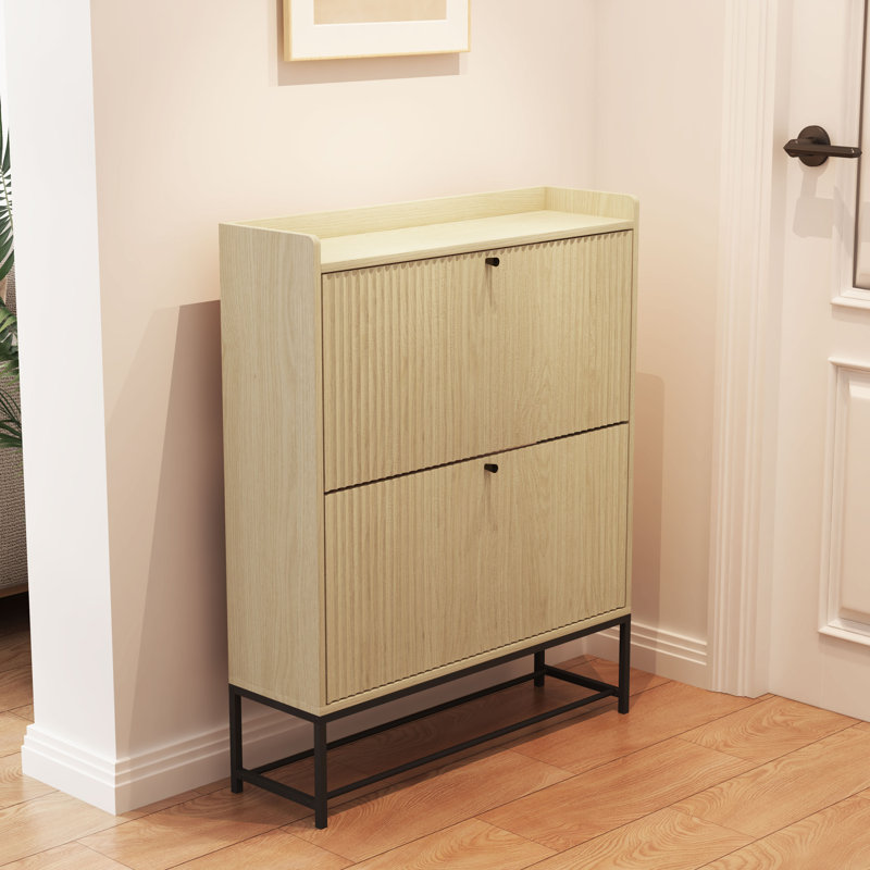 20 Pair Flip Down Shoe Storage, Natural