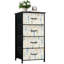 Commode de rangement verticale 4 tiroirs dessinés à la main sans couture avec hippocampes en bois