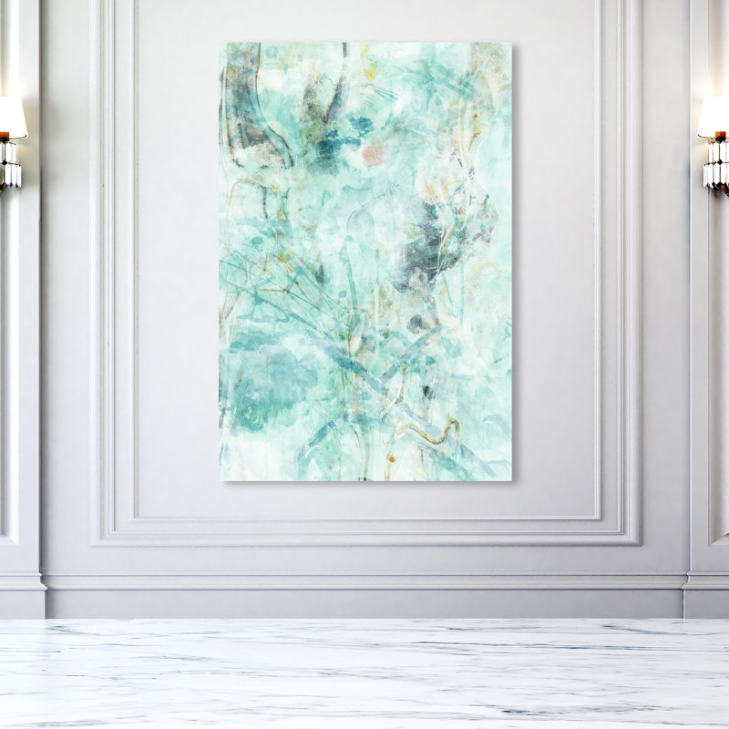 Salseo turquoise sur toile, H 54 po x l 36 po x P 1,5 po