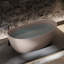 31.5 " W Freestanding Soaking Solid Surface Bathtub