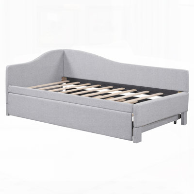 Upholstered Corner Daybed With Pop Up Trundle