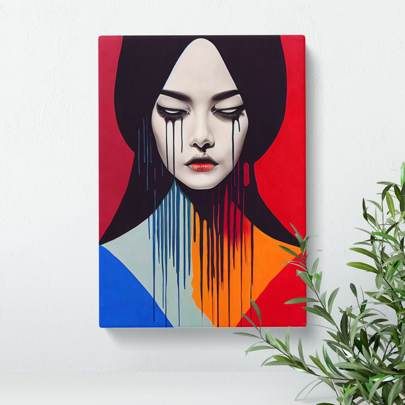 Painted Woman No.2 Abstract - Wrapped Canvas, 76cm H x 50cm W x 3cm D