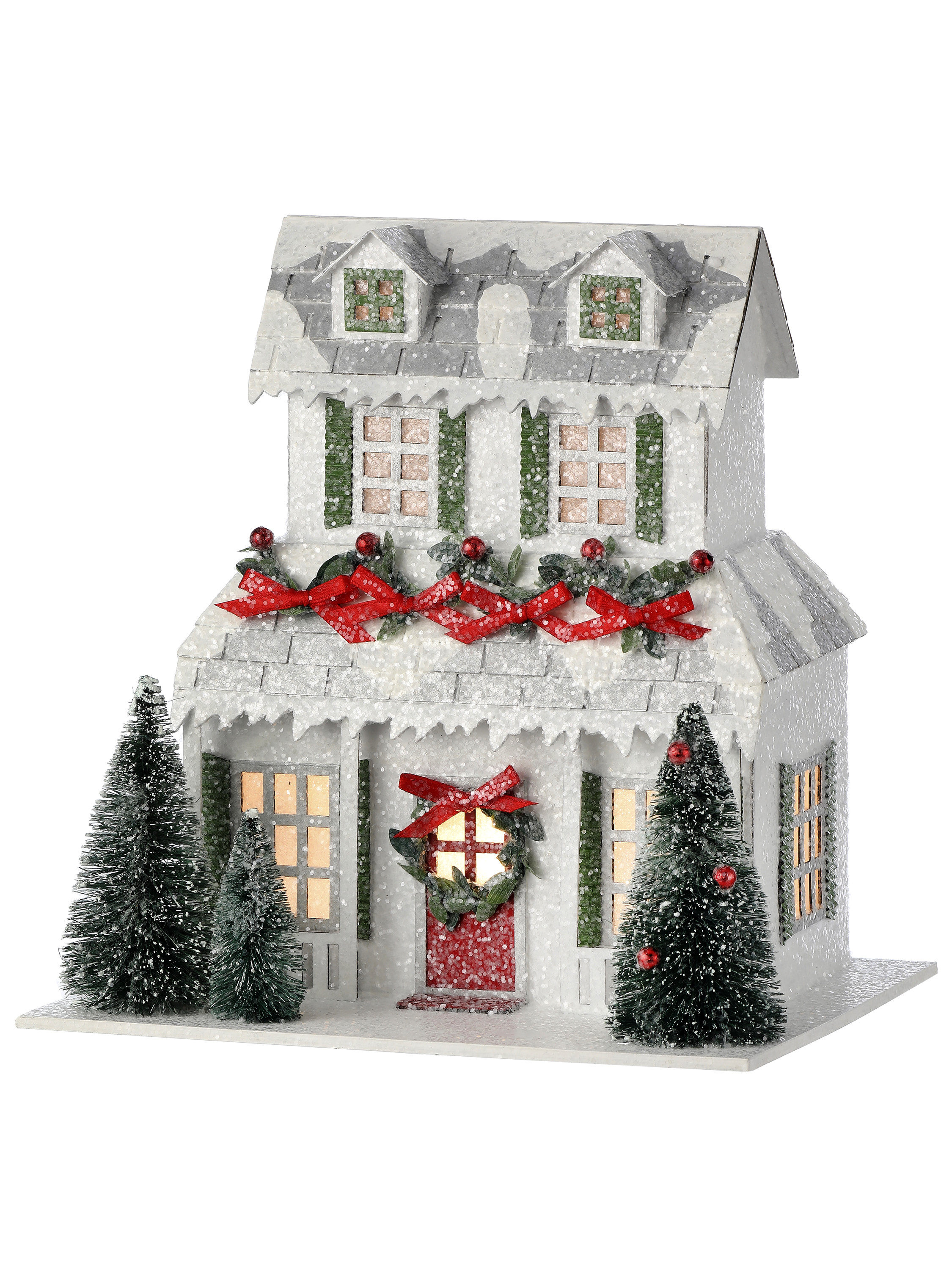 NUOBESTY 5 Sets Christmas Cardboard Village House Xmas DIY Cardboard H –  BABACLICK