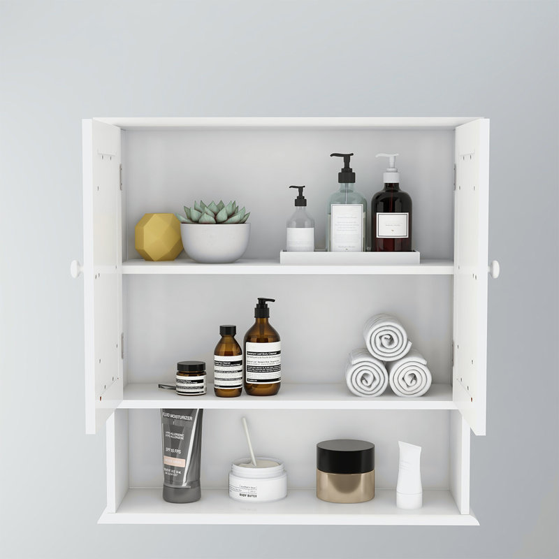 Armoire de salle de bain à miroir avec portes doubles Space
