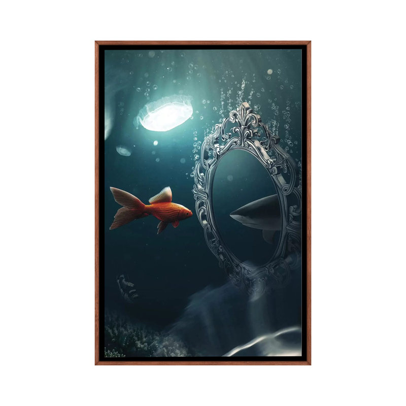 «The Mirror Imagination» par Zenja Gammer - impression d'art graphique, H 40 po x l 26 po x P 1,5 po, Aucun mat