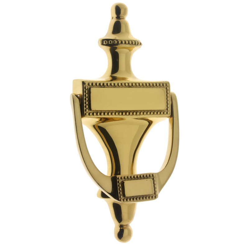 Solid Brass Beaded Knocker