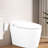 White Smart Toilet With Heated Seat, Night , Self-Cleaning Nozzle, Massage Wash, Silent Slow Down, Soft Close Warm Air Dry, Blackout Flush, Auto Flush