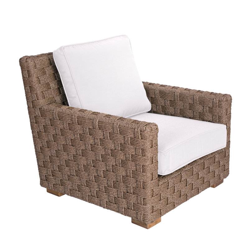 St. Barts Outdoor Lounge Chair, St. Barts Hemp, Batik Navy