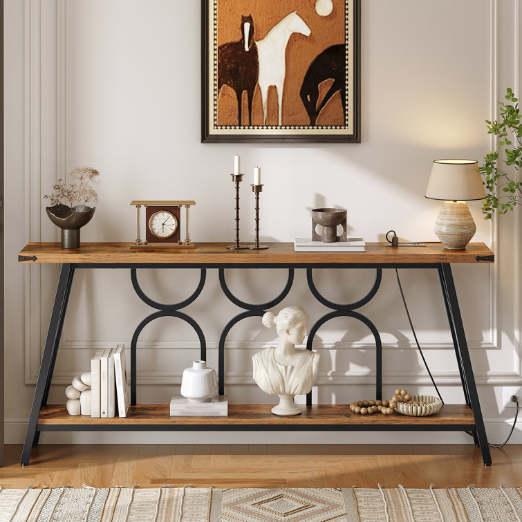 Console Table With Charging Station