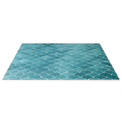 Highwater 5" Fish Scale Polished Ceramic Tile