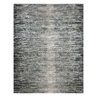 Tapis noir en laine New Age Caprisha