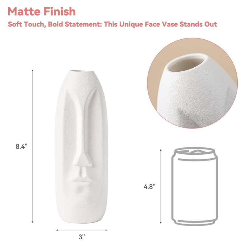 Ceramic Face Flower Vase