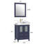 Ensemble de meuble-lavabo autoportant simple 24 po avec plateau en marbre et miroir assortis Ravenna-67118371
