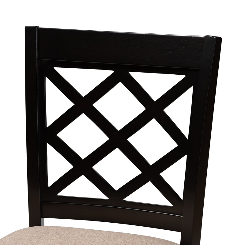 Upholstered Counter Stool with Solid Wood Frame, Sand