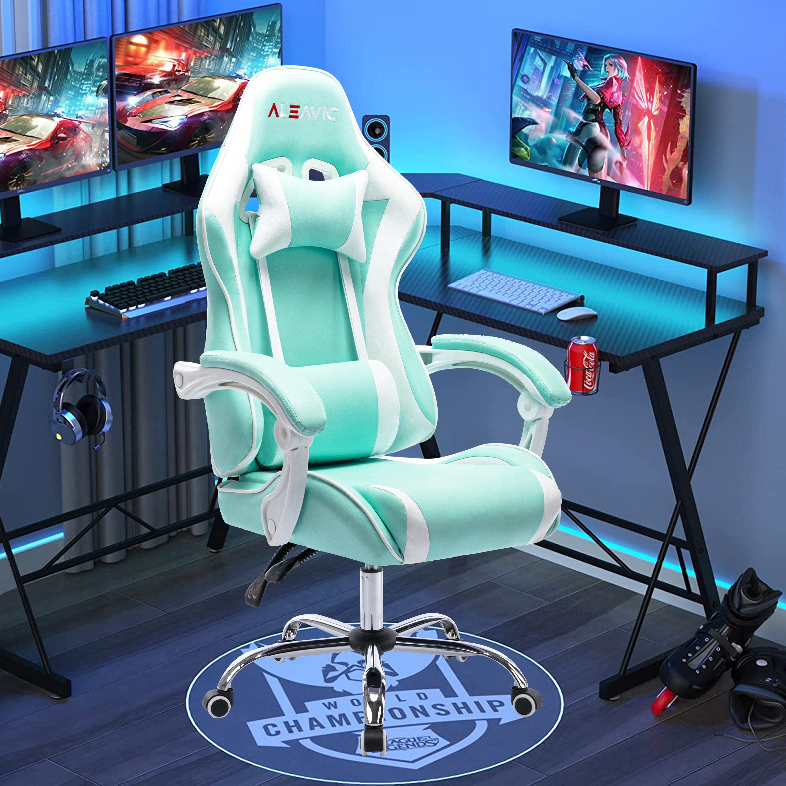 Pastel blue best sale gaming chair