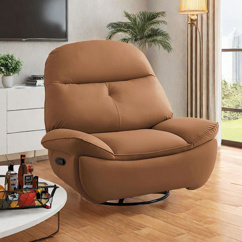 Fauteuil inclinable en similicuir Zeanna, Kaki