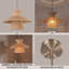 Luminaire suspendu en corde de jute à 1 lumière à 3 niveaux de style géométrique en rotin avec tige réglable en laiton antique