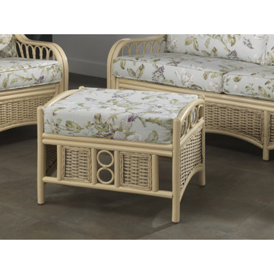 63cm Wide Floral Footstool Ottoman