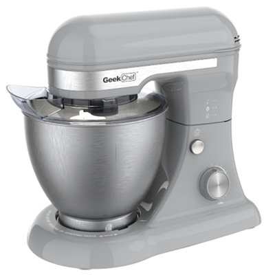 4.8QT  Electric Stand Mixer, 12 Speeds Tilt-head Food Mixer with Dough Hook, Rotary Knob for Home Kitchen Use, Whisk, Beater, Bow,gray