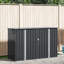 vidaXL 214 cm W 300 L Steel Lockable Cabinet Deck Box in Black