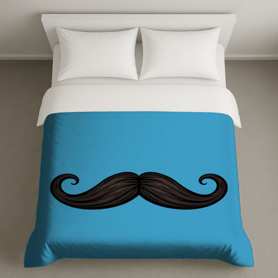 Curled Black Mustache Duvet Covers