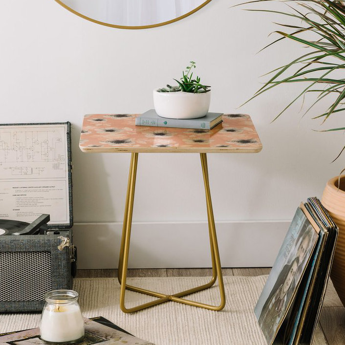Solid Wood Top End Table