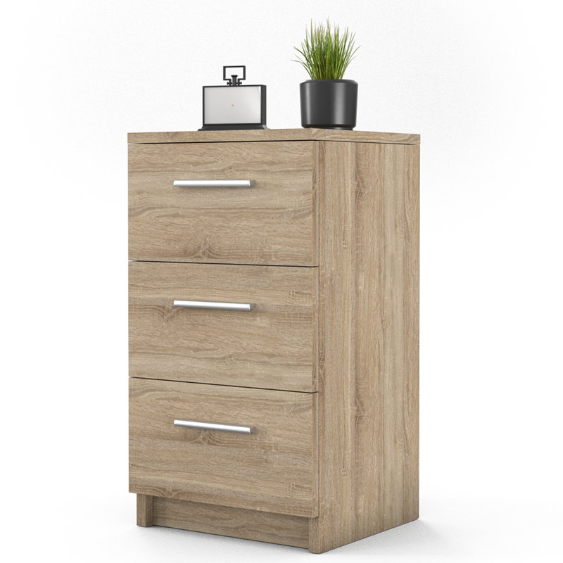 Monck 38 cm W Bedside Table, Sonoma Oak