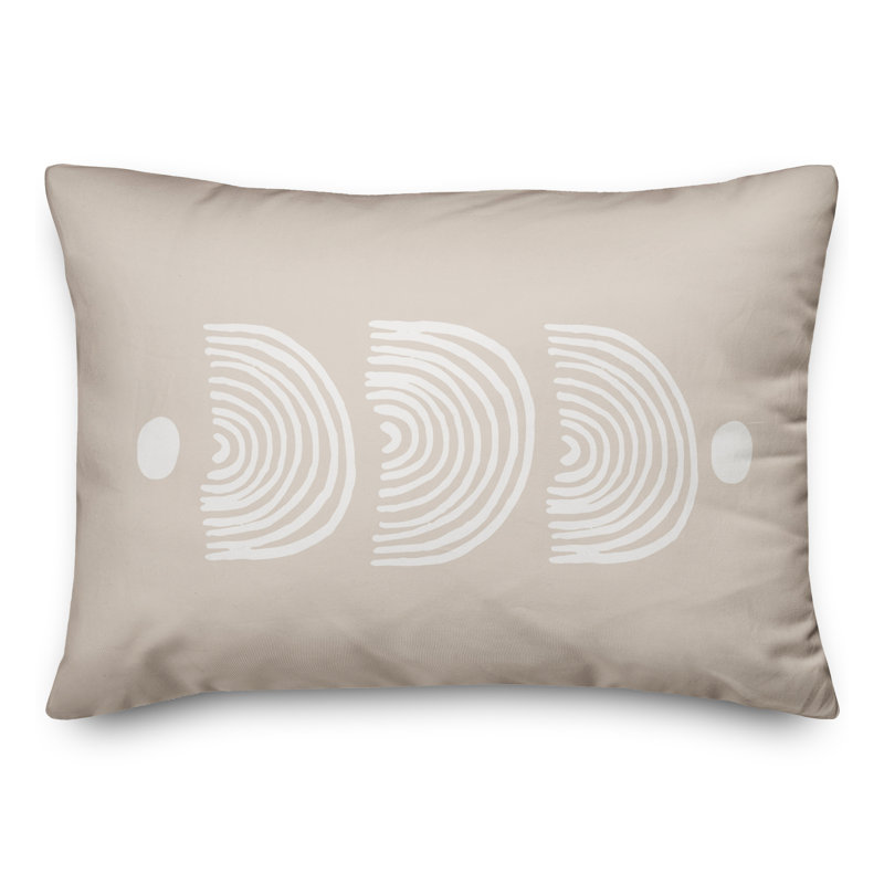 Housse de coussin rectangulaire demi-cercle et insert