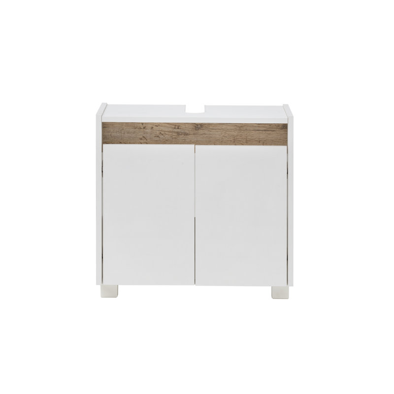 Cosmo 56.9cm Single Bathroom Vanity Base Only, in white
