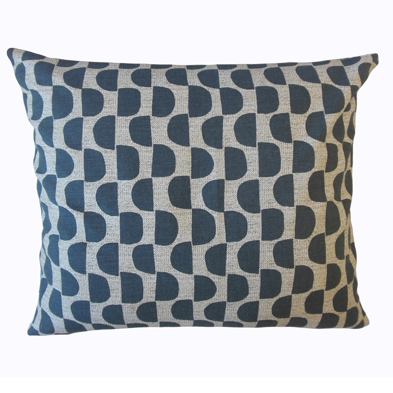 Oreiller en coton Xhosa, 18 po x 18 po, Gris foncé
