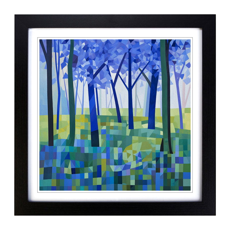 Single Picture Frame Print on Wood, Black