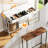 Entryway Table Console Sofa Table with 3 Fabric Drawers Modern Behind Couch Table Hallway White