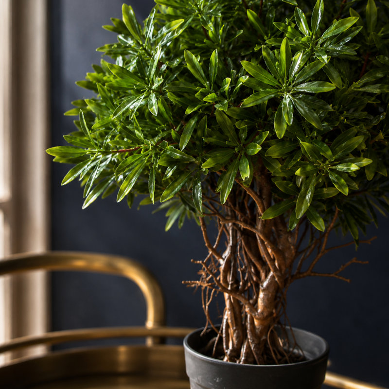 Fire Retardant Artificial Tree 45cm Faux Palm Tree in Pot Liner