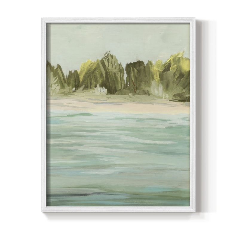 Offshore Horizon II, reproduction encadrée - bois massif, H 21 po x l 17 po, Blanc