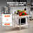 26 Inch Height Stainless Steel Work Table with 3-side Baffles, Height Shelf-357188265