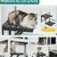 Maison de chat conçue en bois de 71 po de hauteur avec 4 plateformes et 2 portes