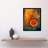 Aakif Abstract Liquid Paint Dried Orange Fruit Slice - Single Picture Frame Print