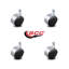 Ensemble de 4 roulettes 2 pouces en chrome brillant